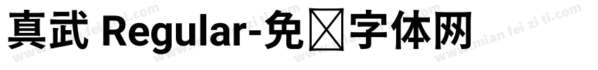 真武 Regular字体转换